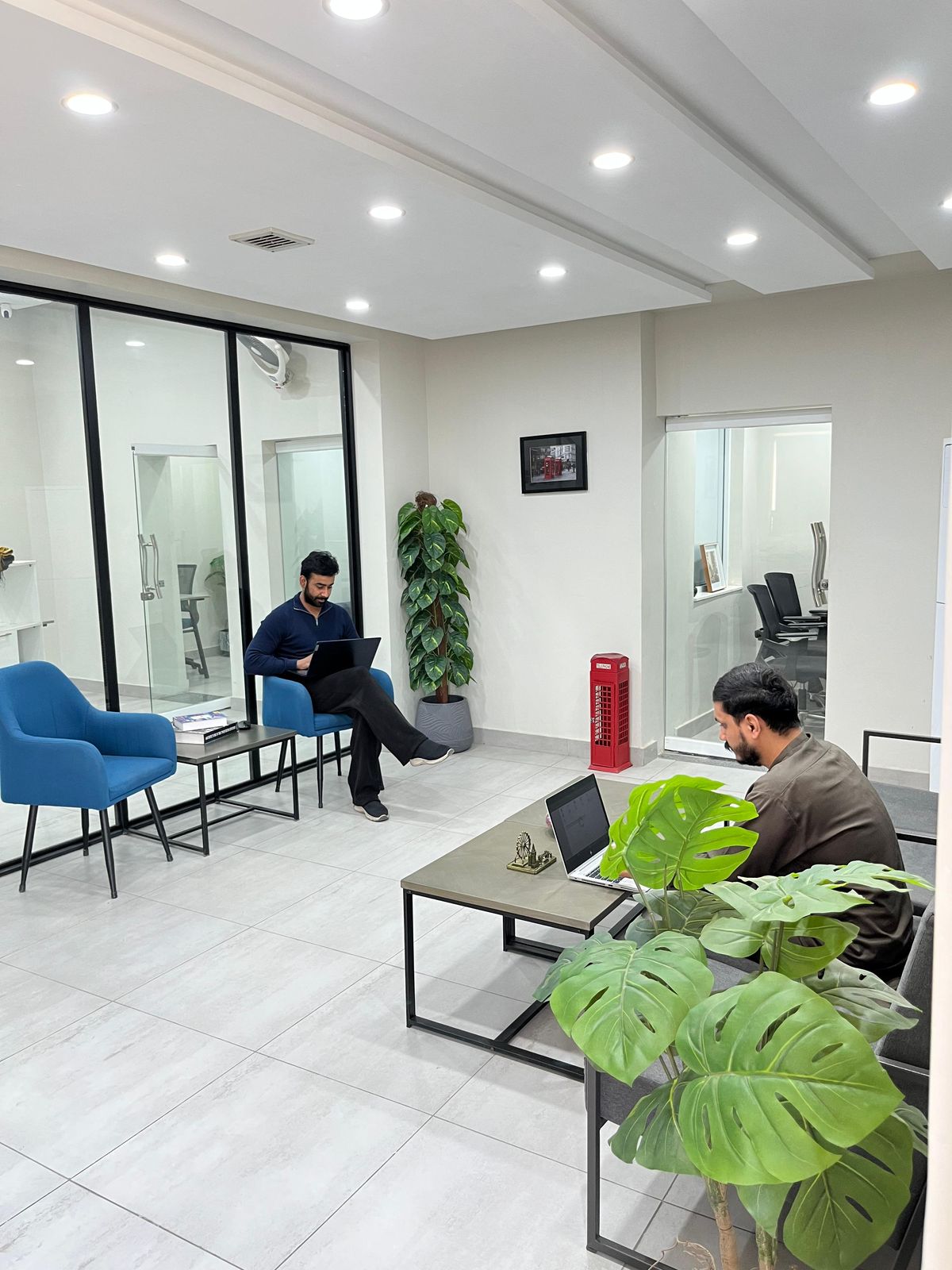 Vibrant common area at Simple Spaces Multan