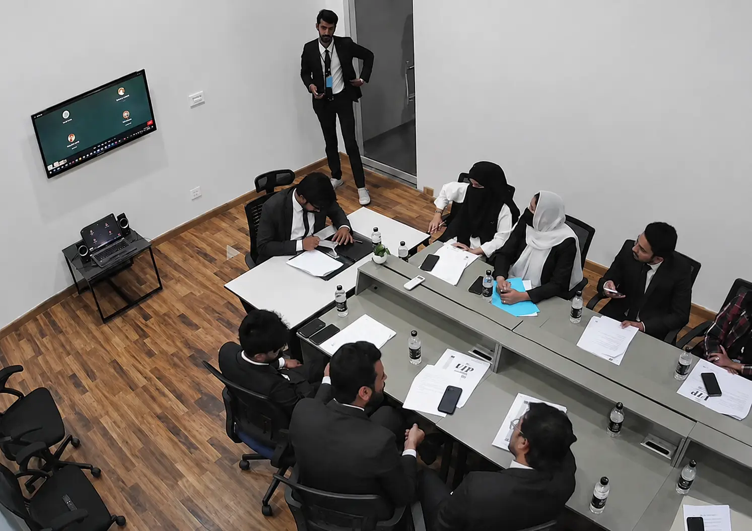 Training room set up for a workshop